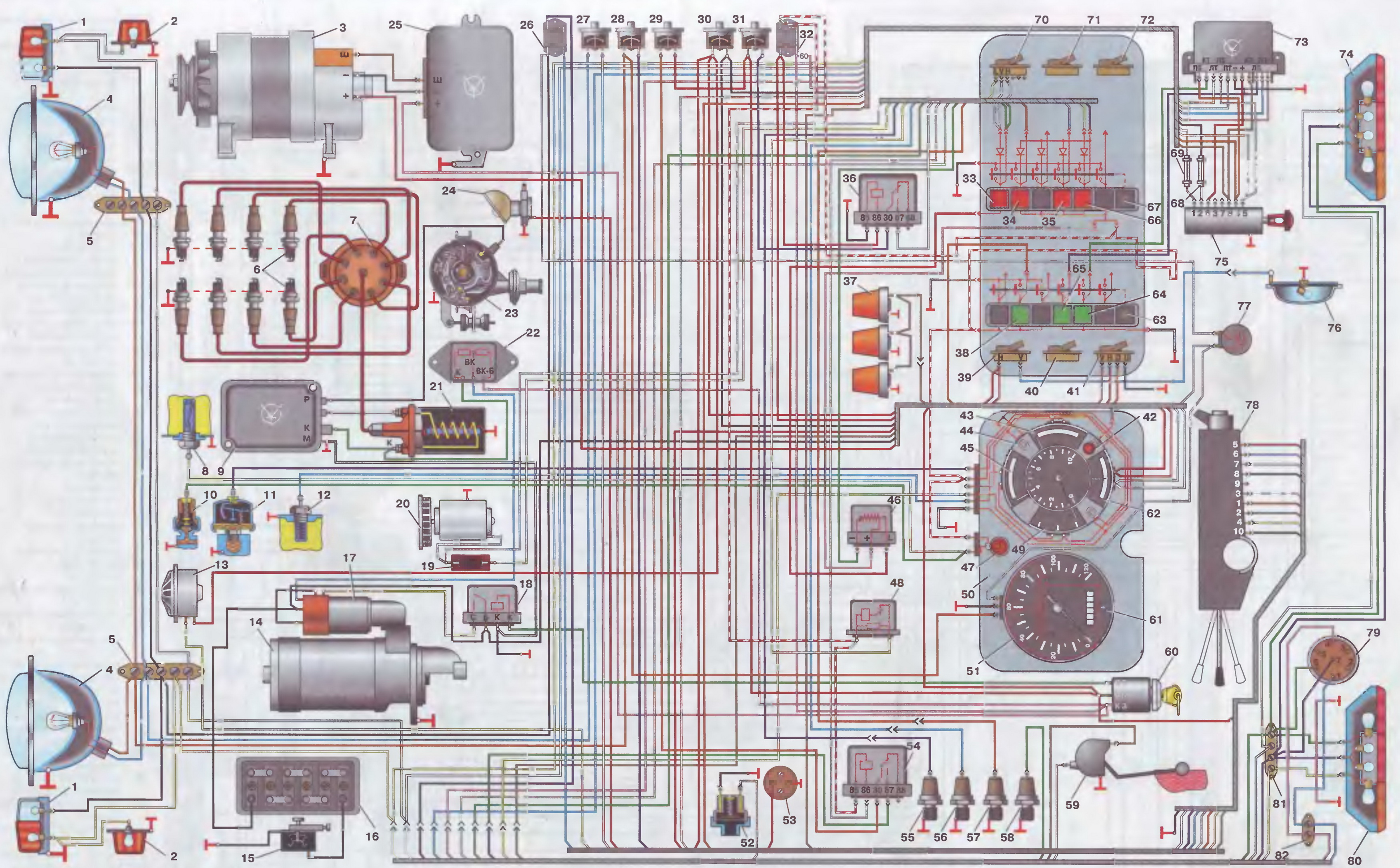Провода зил 131. Электрооборудование ЗИЛ 131. Электрооборудование автомобиля ЗИЛ 131. Схема электрооборудования ЗИЛ 130. Схема электрооборудования ЗИЛ 130 цветная.